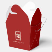 Classic Rectangle Double Happiness Chinese Wedding Geschenkschachtel (Geöffnet)