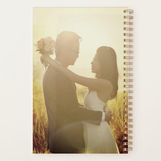 Classic Rectangle Double Happiness Chinese Wedding Planer (Rückseite)