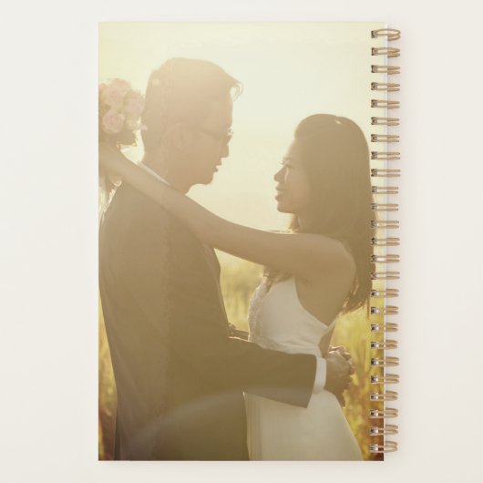 Classic Rectangle Double Happiness Chinese Wedding Planer (Rückseite)