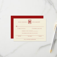 Classic Rectangle Double Happiness Chinese Wedding