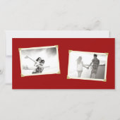 Classic Rectangle Double Happiness Chinese Wedding Save The Date (Rückseite)