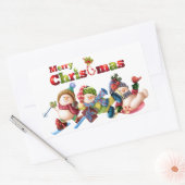 Classic Rectangle Weihnachtssticker/Schneemänner Rechteckiger Aufkleber (Umschlag)