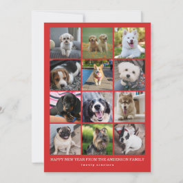 Classic Red 12 Instagram Foto Happy New Year Feiertagskarte