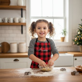 Classic Red and Black Kariert Buffalo Tartan Muste Schürze