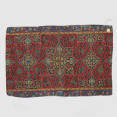 Classic Red and Blue,Persian Rug Carpet Pattern Golfhandtuch (Horizontal)