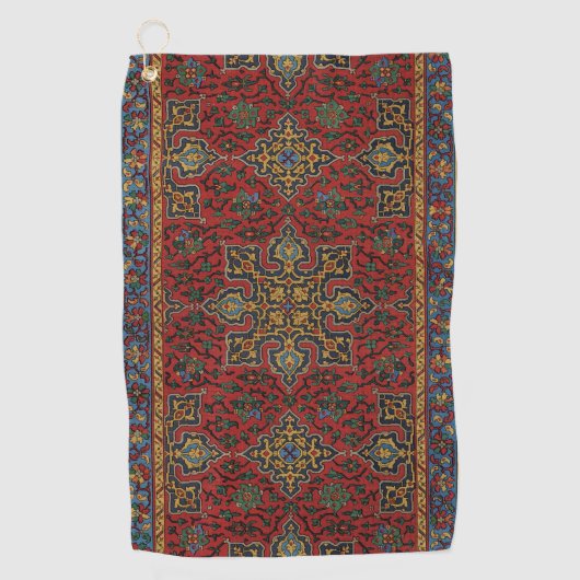 Classic Red and Blue,Persian Rug Carpet Pattern Golfhandtuch (Vorderseite)