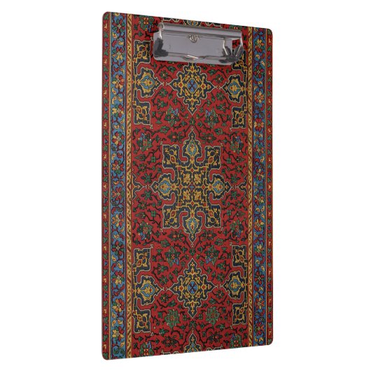 Classic Red and Blue,Persian Rug Carpet Pattern Klemmbrett (Rechts)