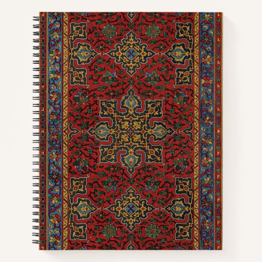 Classic Red and Blue,Persian Rug Carpet Pattern Notizblock (Vorderseite)