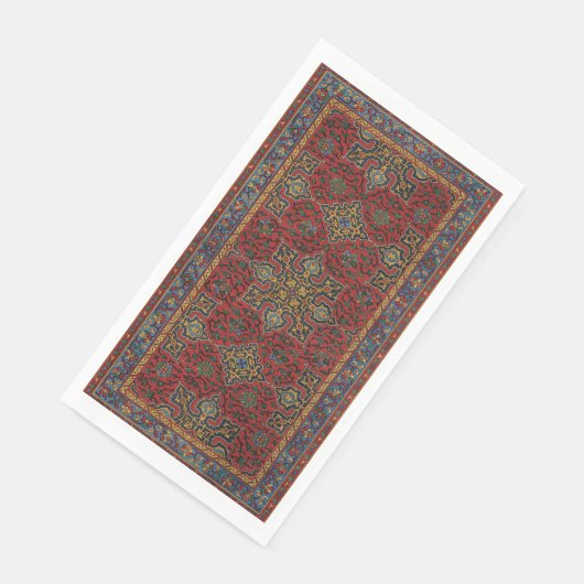 Classic Red and Blue,Persian Rug Carpet Pattern Serviette (Ecke)