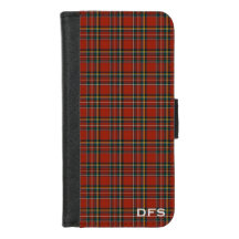 Classic Red and Blue Royal Stewart Tartan Monogram