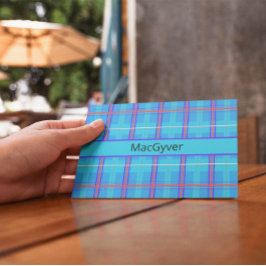 Classic Red and Blue Scottish Tartan, kundenspezif Karte