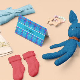 Classic Red and Blue Scottish Tartan, kundenspezif Karte