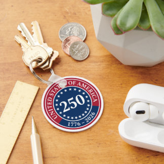 Classic Red and Blue United States of America Schlüsselanhänger