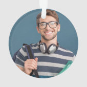 Classic Red and Gold 20xx Graduate Foto Ornament (Rückseite)