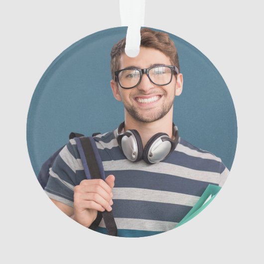 Classic Red and Gold 20xx Graduate Foto Ornament (Rückseite)