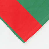 Classic Red and Green Christmas Stripes Fleecedecke (Ecke)