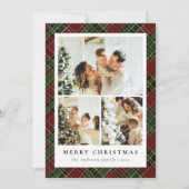 Classic Red and Green & Foto Collage Weihnachten (Vorderseite)