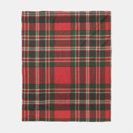 Classic Red and Green Tartan Muster Fleecedecke