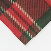 Classic Red and Green Tartan Muster Fleecedecke (Ecke)