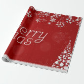 Classic Red and White Festive Merry Christmas Wrap Geschenkpapier (Ungerollt)