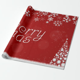 Classic Red and White Festive Merry Christmas Wrap Geschenkpapier