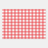 Classic Red and White Gingham Gift Geschenkpapier Set (Vorderseite 2)