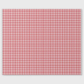 Classic Red and White Houndstooth Pattern  Geschenkpapier (Flach)