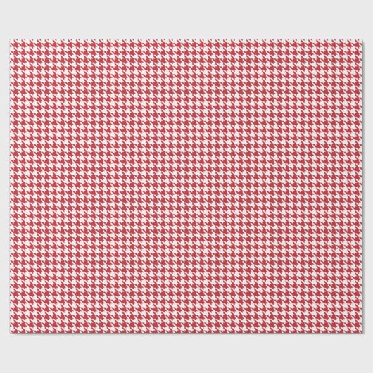 Classic Red and White Houndstooth Pattern Geschenkpapier (Flach)