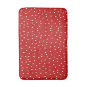 Classic Red and White Polka Dots  Badematte (Vorderseite Vertikal)