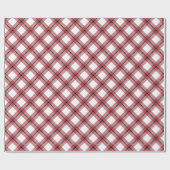 Classic Red Argyle Plaid Christmas Geschenkpapier (Flach)