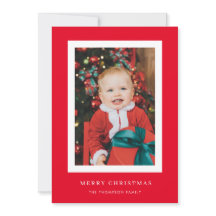 Classic Red Background Foto Weihnachtskarte