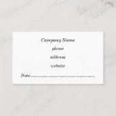 Classic Red Banner Business Card Visitenkarte (Rückseite)