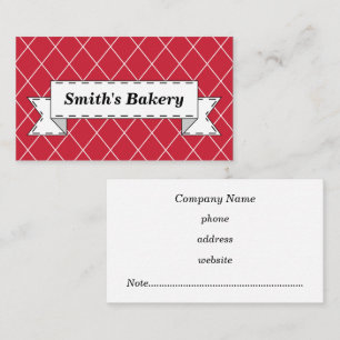 Classic Red Banner Business Card Visitenkarte
