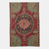 Classic Red Black & Green, Persian Rug Carpet Geschirrtuch (Vertikal)