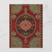 Classic Red Black & Green, Persian Rug Carpet Postkarte (Vorderseite)