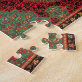 Classic Red Black & Green, Persian Rug Carpet Puzzle (Seite)