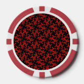 Classic Red Black Pattern Pokerchips (Vorderseite)