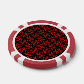 Classic Red Black Pattern Pokerchips (Einzeln)