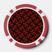 Classic Red Black Pattern Pokerchips (Rückseite)