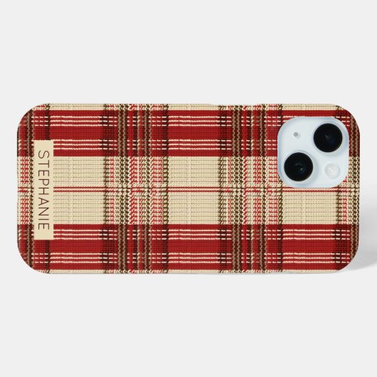 Classic Red & Black Tartan Kariert - Rustikaler Wa Case-Mate iPhone Hülle (Rückseite (Horizontal))