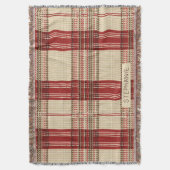 Classic Red & Black Tartan Kariert - Rustikaler Wa Decke (Vorderseite Vertikal)