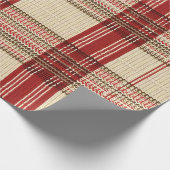Classic Red & Black Tartan Kariert - Rustikaler Wa Geschenkpapier (Ecke)