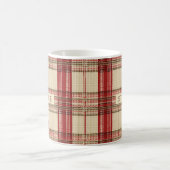 Classic Red & Black Tartan Kariert - Rustikaler Wa Kaffeetasse (Mittel)