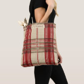 Classic Red & Black Tartan Kariert - Rustikaler Wa Tasche (Von Nahem)