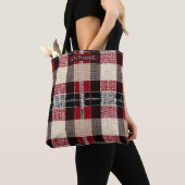 Classic Red & Black Tartan Kariert - Rustikales Wo Tasche (Von Nahem)