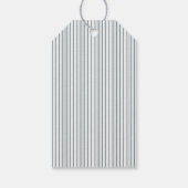 Classic Red Blue Stripes & Bow Frame Christmas  Geschenkanhänger (Rückseite)