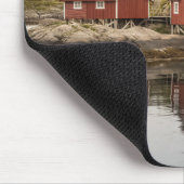 Classic Red Boat Bouses Norwegen Mousepad (Ecke)