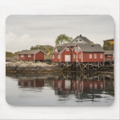 Classic Red Boat Bouses Norwegen Mousepad (Vorne)