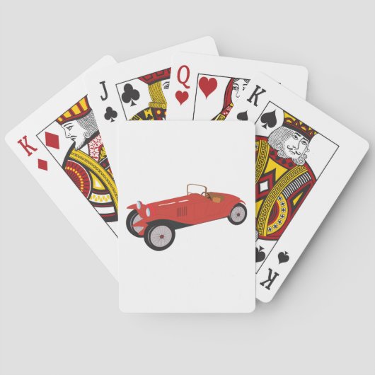 Classic Red Car Spielkarten (Rückseite)