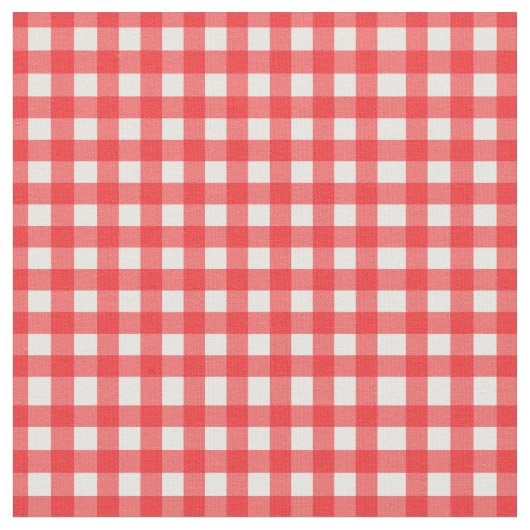 Classic Red Checked Gingham für Zuhause Canning Li Stoff (Nahaufnahme)